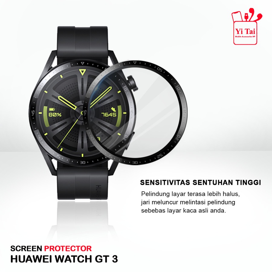 TEMPERED GLASS NANO 3D YI TAI HUAWEI WATCH GT3 42MM HUAWEI GT3 46MM PELINDUNG LAYAR - BD