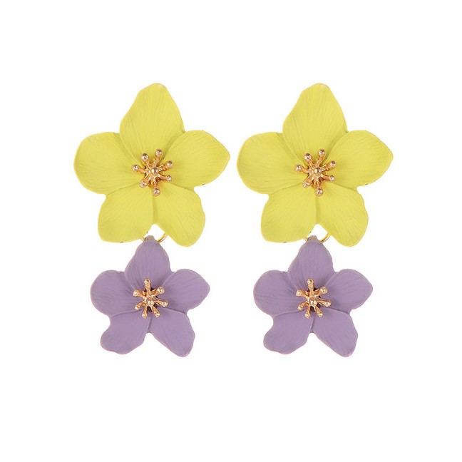 LRC Anting Tusuk Fashion Flower Shape Decorated E9619x