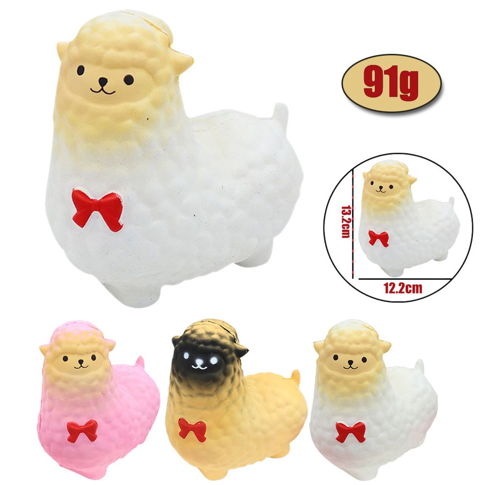 Jumbo Domba Lucu Alpaca Super Lambat Naik Mainan Hewan Beraroma