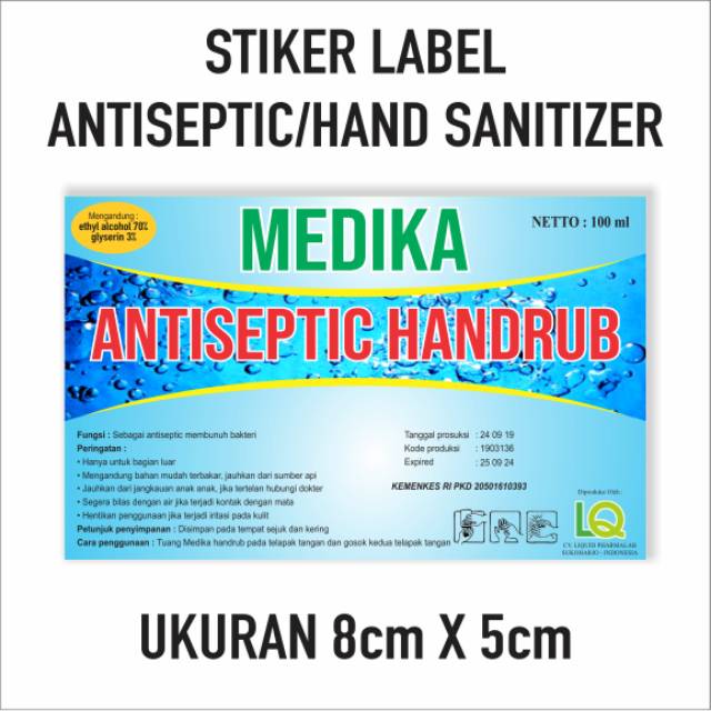 

Stiker Label Antiseptic & Hand Sanitizer Mura