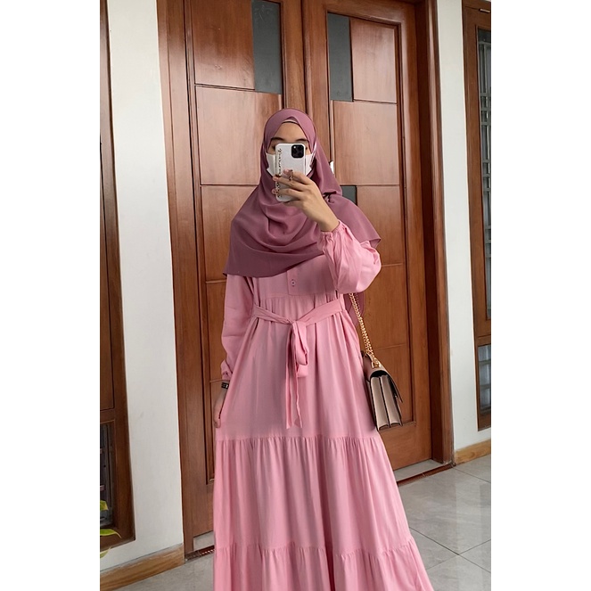 BASIC rayon gamis by ZALFA OUTFIT / dress polos / gamis wanita murah / gamis rayon / homedress