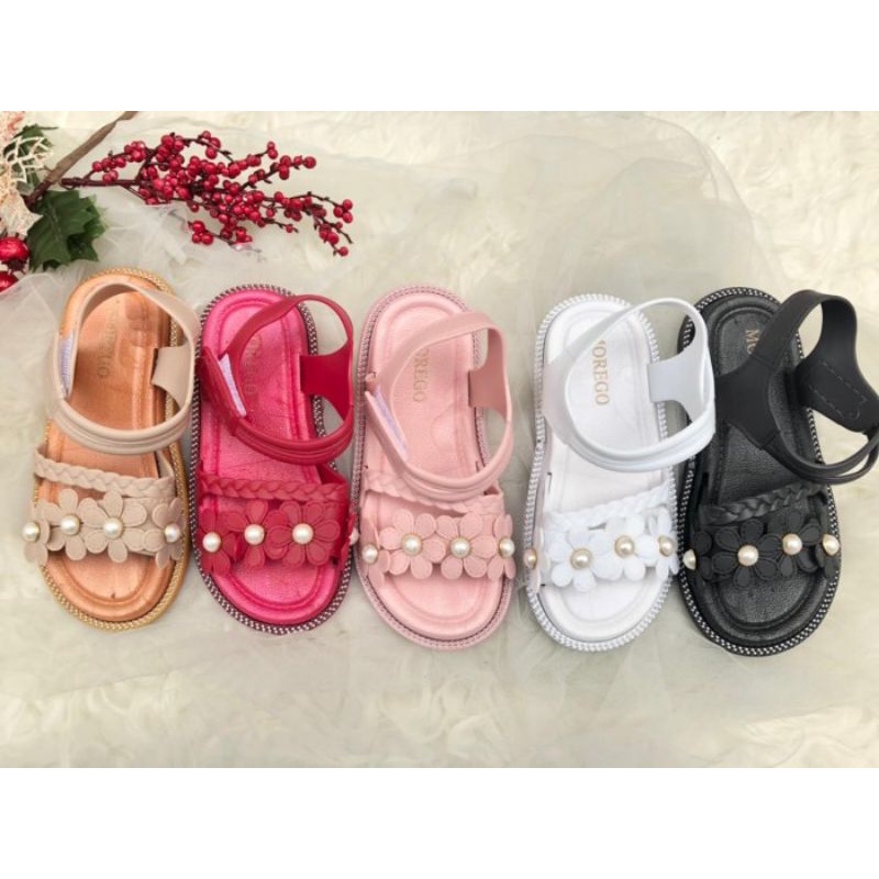 morego sandal jelly Anak Import,Sandal anak perempuan empuk dn lentur dipakai