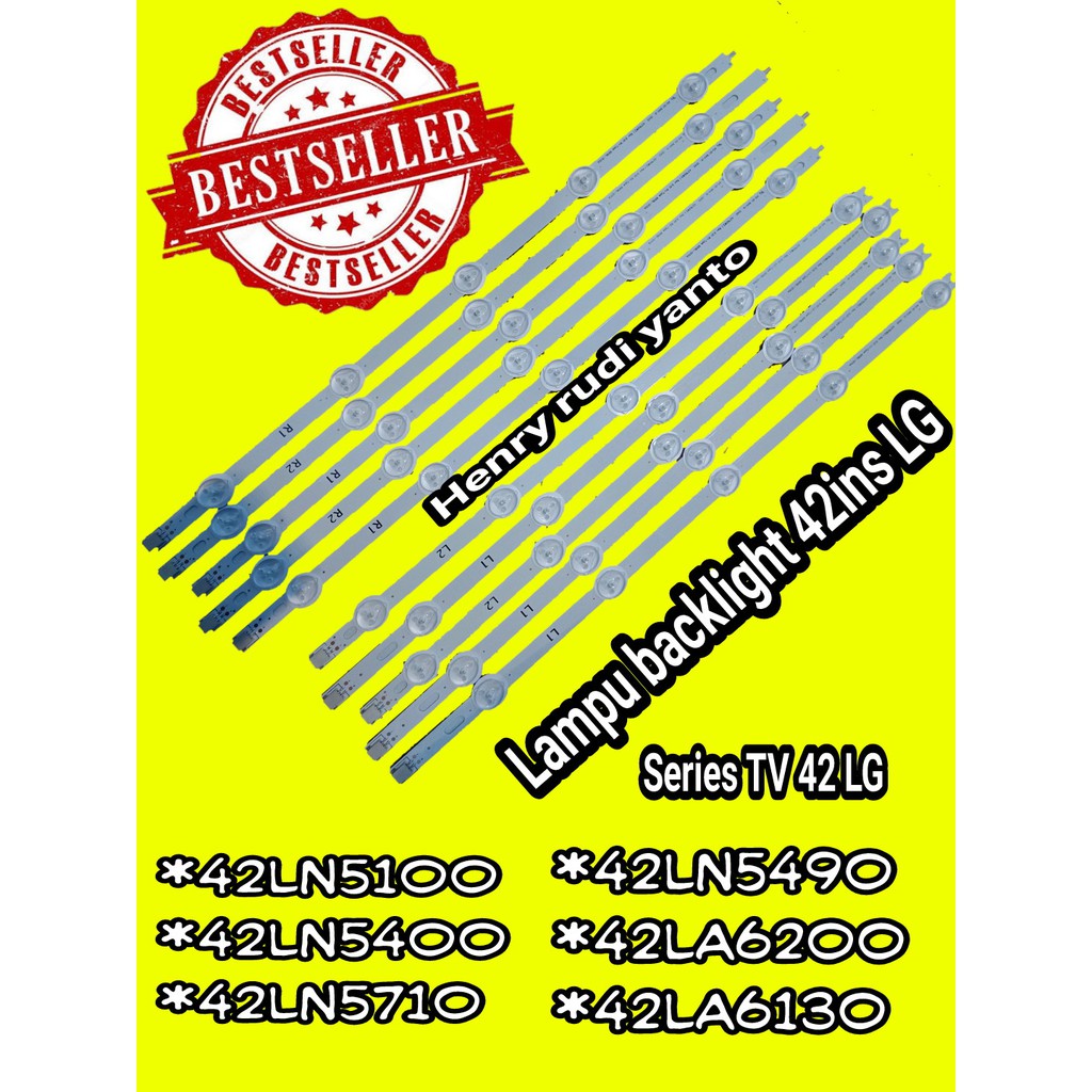 LED Backlight TV LG 42LN5100 lampu LED Backlight LG 42LN5400 42LN5710 42LN5490 42LA6200 42LA6130