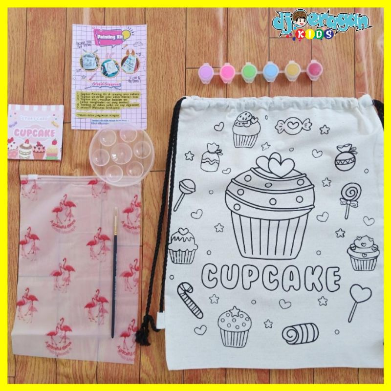 

MAIANAN EDUKASI BELAJAR MELUKIS ANAK TOTEBAG PAINTING KIT (paket lengkap)