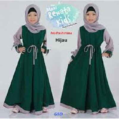 RENATA KIDS SYAR'I Baloteli Gamis Anak 6-10 TAHUN Trendy Modern Kids Baju Panjang Stelan Syari Polos