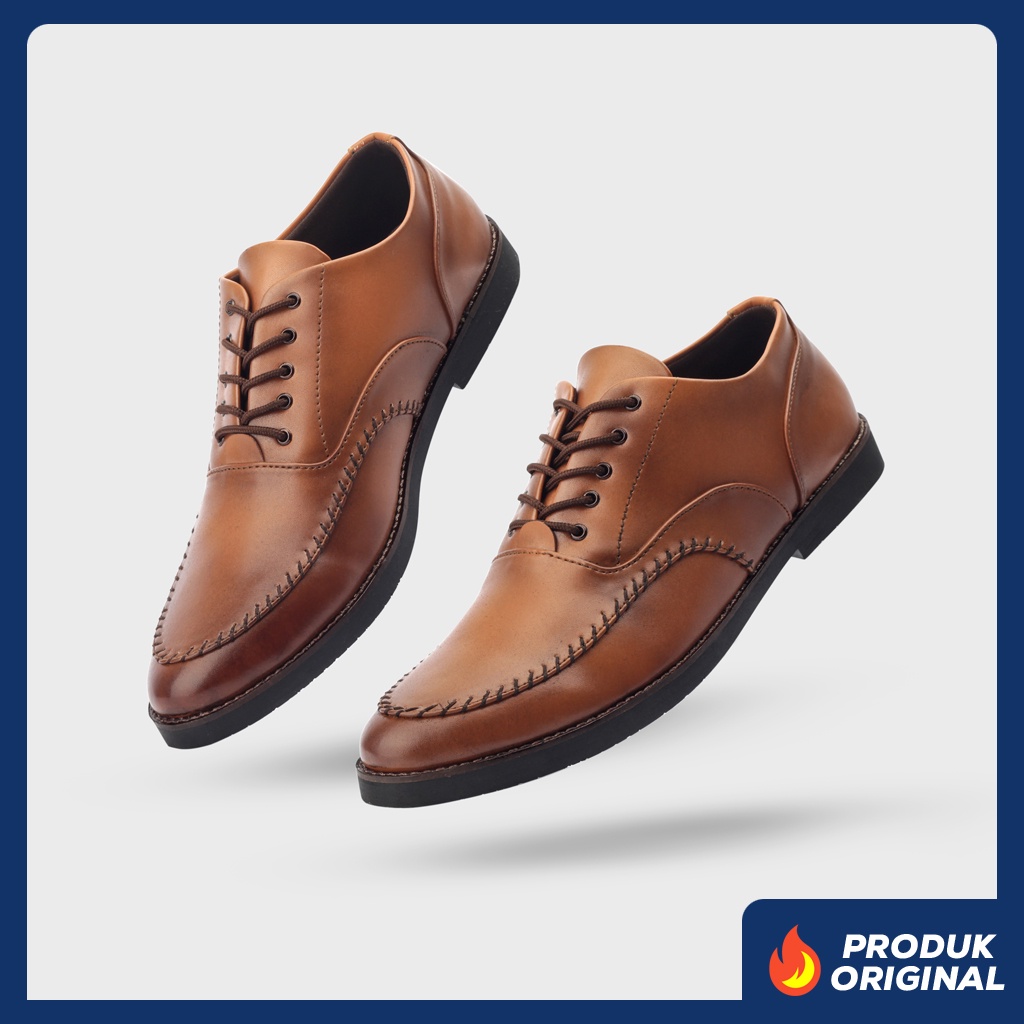 BOLTON BROWN ORIGINAL x GIANT FLAMES Sepatu Formal Coklat Tali Pria Pantofel Kerja Kantor Dinas Resmi Guru PNS Kantoran Pesta Undangan Wedding Kondangan Nikah Kuliah Modern Oxford Semi Kulit Premium Footwear Big Size Jumbo Ukuran Besar 44 45 Keren Terbaru