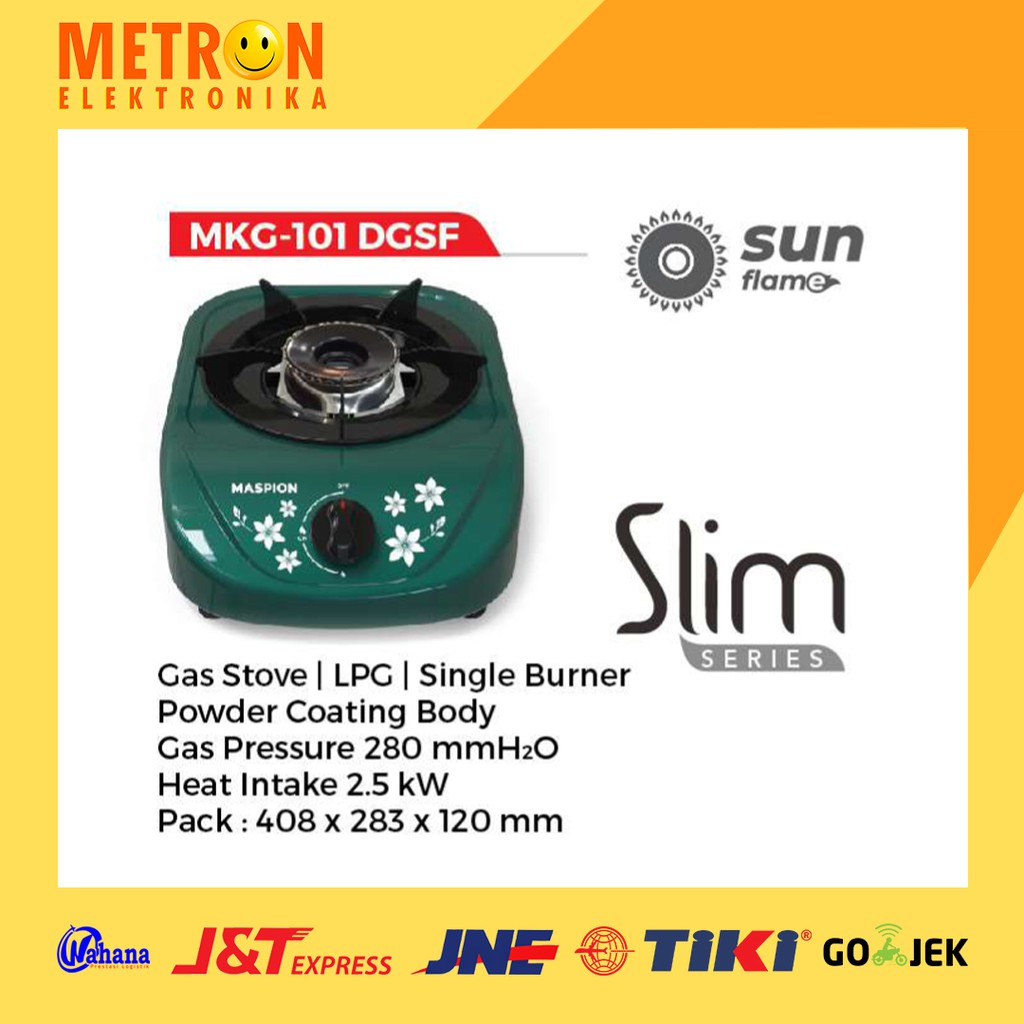 MASPION MKG 101 DGSF / KOMPOR GAS 1 TUNGKU / GAS STOVE MKG101DGSF