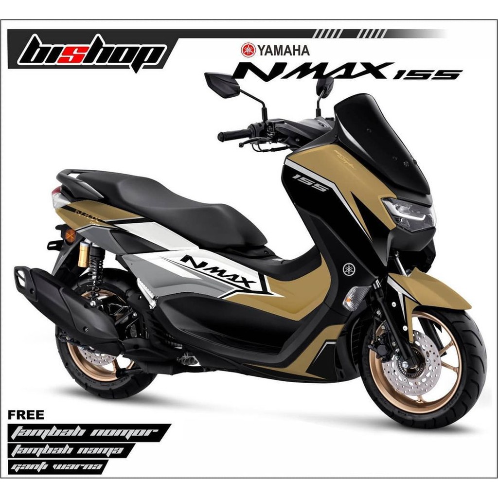 Sticker decal full body Yamaha Nmax Hitam SIlver Coklat