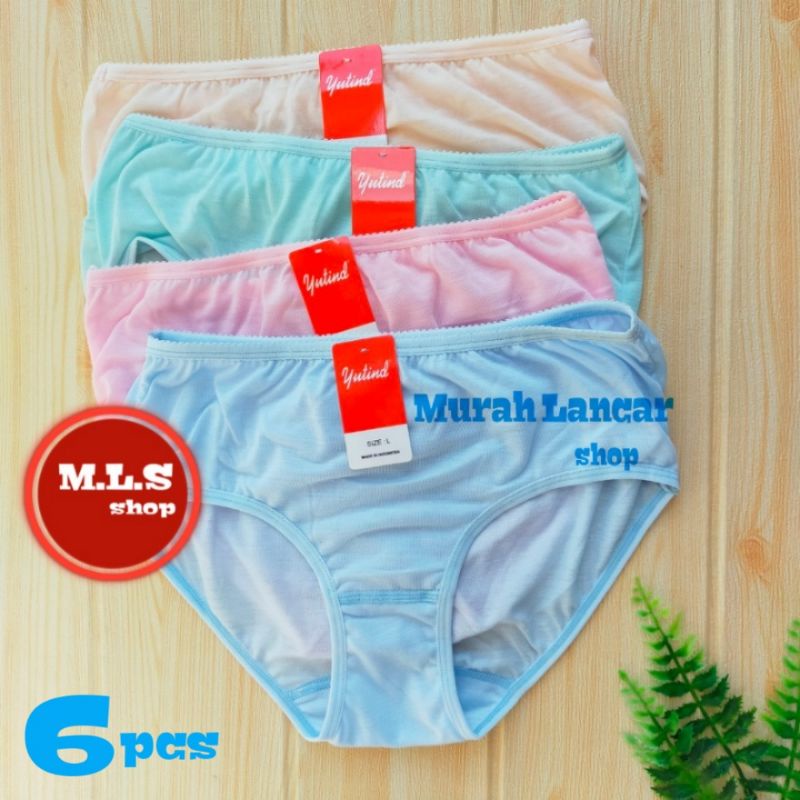 Cd Wanita Yutind SA 20 Warna Terang | Celana Dalam Wanita Dewasa Isi 6