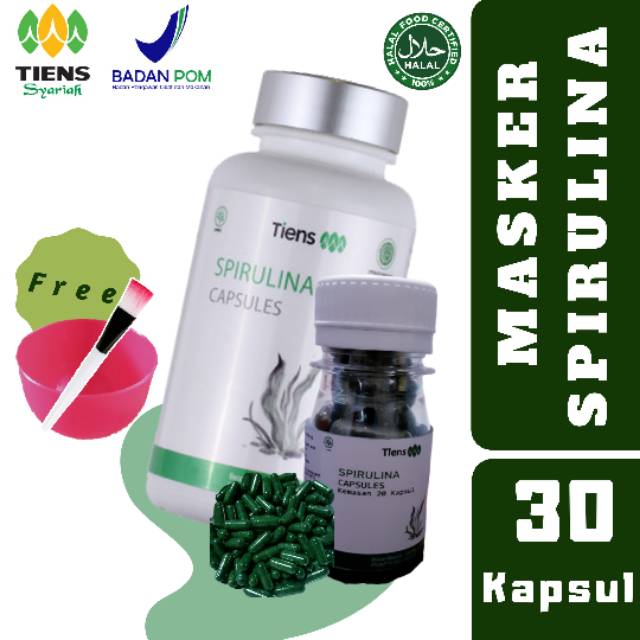 Jual Masker Wajah Spirulina 100 Original Herbal Tiens Kemasan Ecer 30