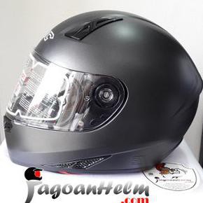 READY SUPER SALE KBC Helm VK Solid Gunmetal DOFF SG Fullface DDring Visor F Murah