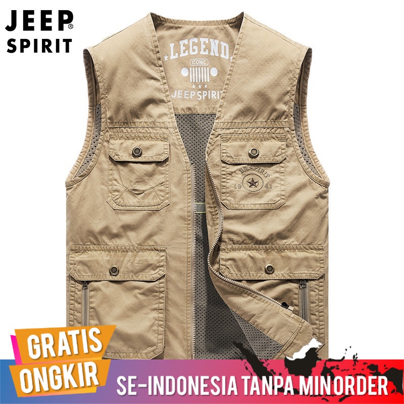 Rompi Pria Import Jeep Spirit Original  2020  Fotografi Memancing Rompi Mantel Pria Rompi Multi-Tas 