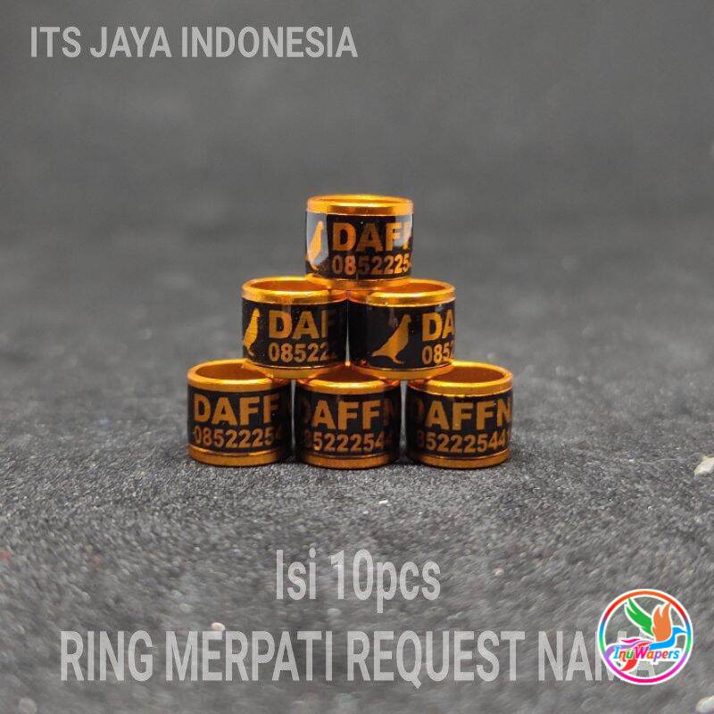 RING MERPATI CUSTOM NAMA  RING MERPATI REQUEST NAMA SENDIRI  RING MERPATI RODA STANDART GOLD