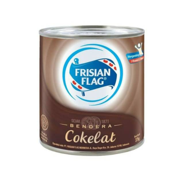 Frisian Flag Bendera Kental Manis Coklat KALENG per karton DUS isi 370gr x 48 GRAB
