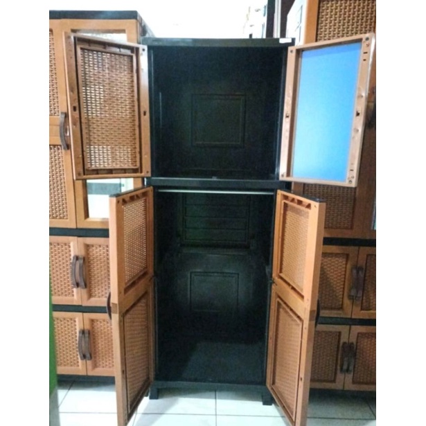 Lemari PLastik Napolly CABRO 2GX2 C + Gantungan