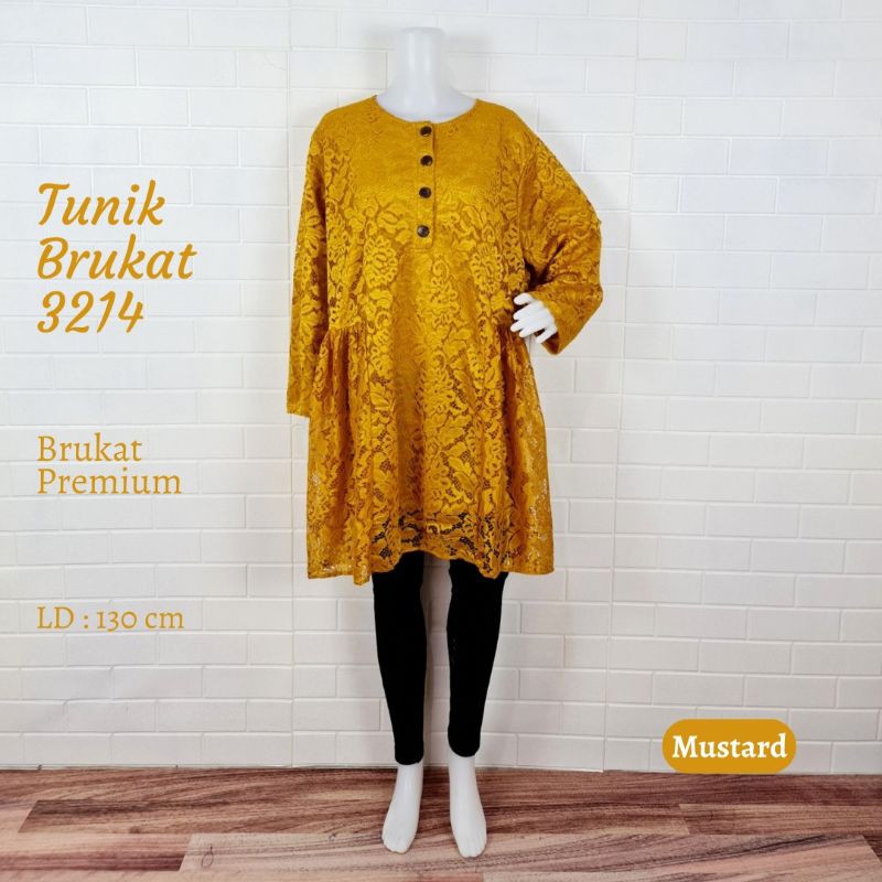 Tunik Brukat Jumbo 3214, Ld 130 cm