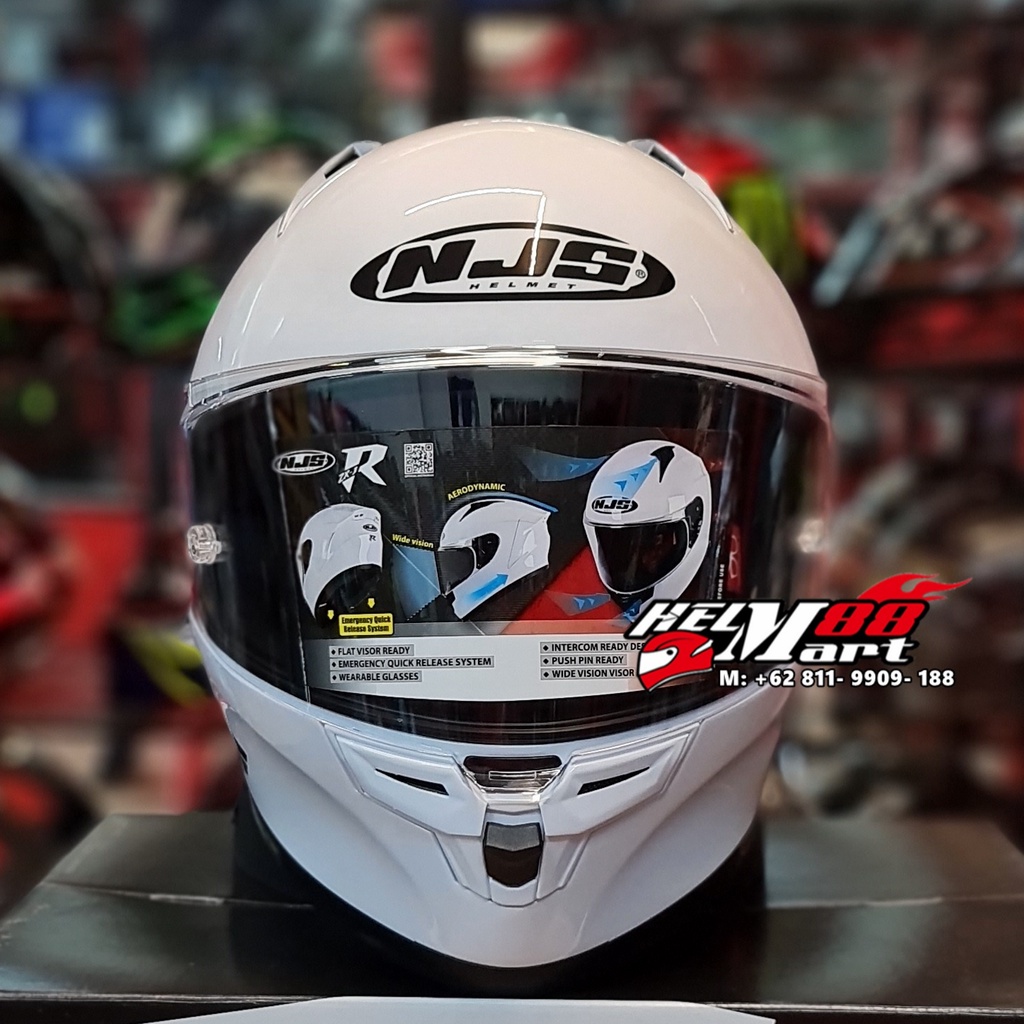 NJS ZX-1R Solid + PINLOCK Antifog Original Helm NJS ZX1R FLAT VISOR NJS ZX1 TERBARU-8