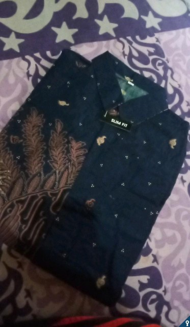 Kemeja Batik Lengan Panjang Slimfit Batik Pria Kemeja Formal Motif Manggar