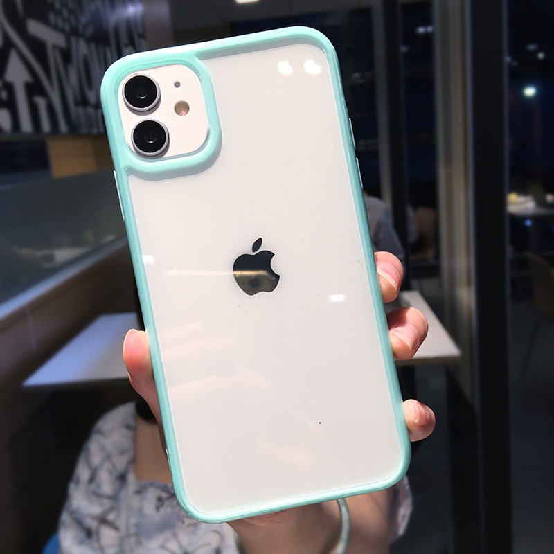 IPHONE Case case case Bahan Akrilik Warna Permen Untuk Iphone12 11 13 14 Pro max Plus X XS max XR 87 Plus case cover