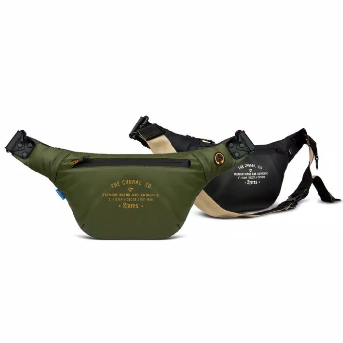 Waistbag Vegas Army Black Waistbag Choral Tas Selempang Pria Wanita Murah