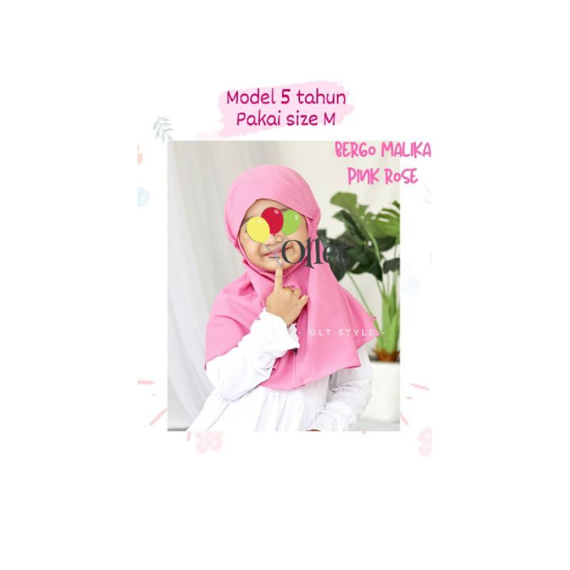 Ollet Bergo Malika part 1 /jilbab anak / bergo anak murah