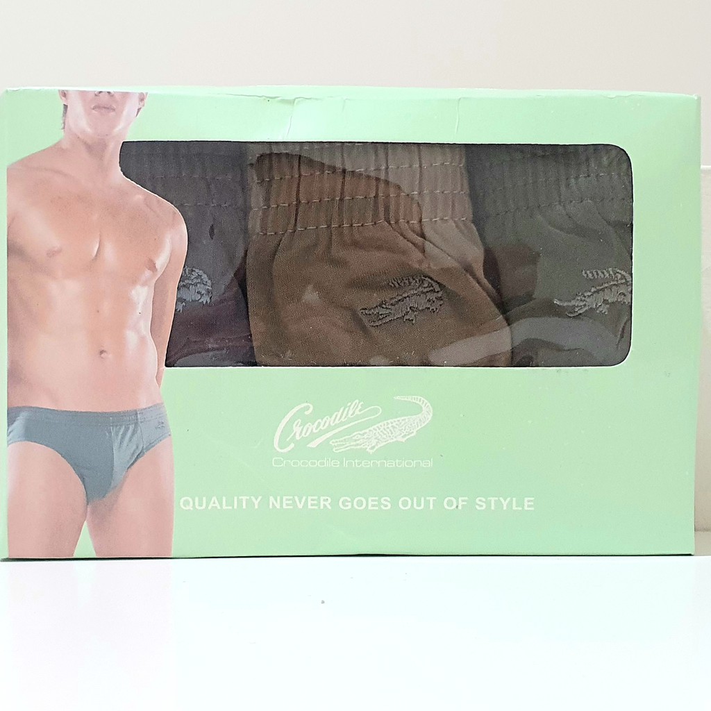 Celana Dalam / Underwear Pria Crocodile 521-242 (1 Box isi 3pcs, Ukuran S-XL, 100% Cotton)