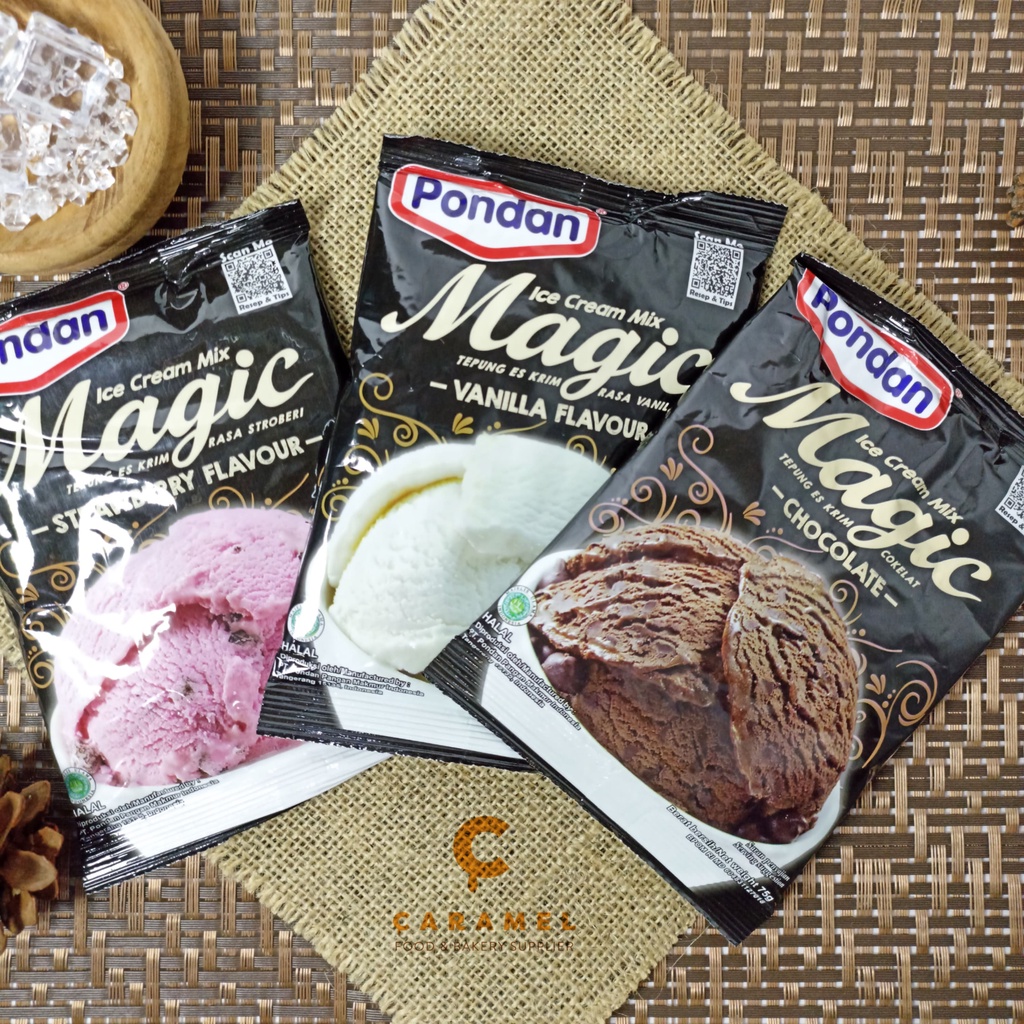 

Pondan Ice Cream Sachet 75gr - vanila - coklat - strawberry