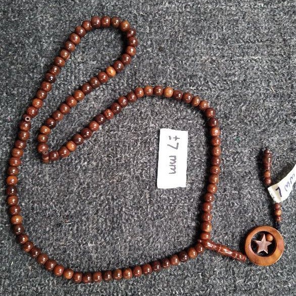 tasbih kokka bulat ± 7 mm ( 7mm ) 99 butir bulan bintang