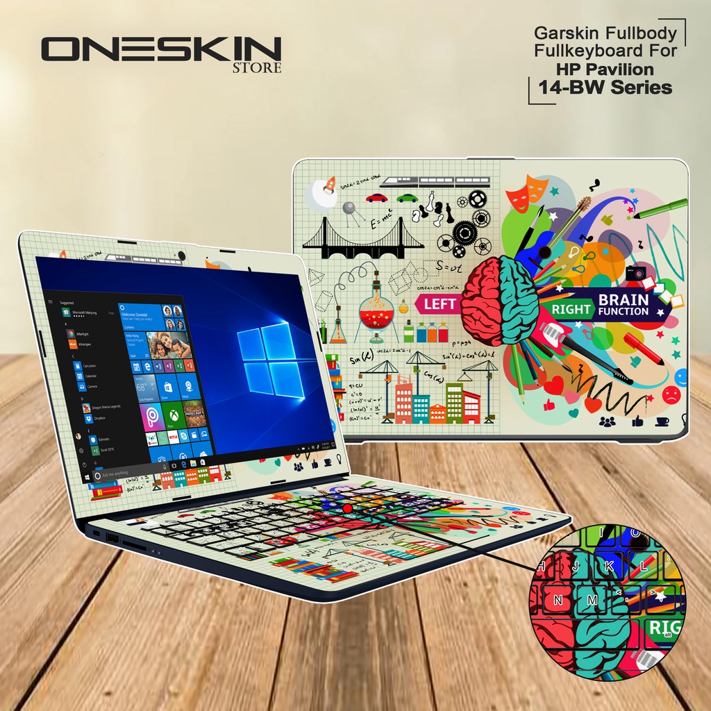 Garskin Laptop Cover HP 14-BW016AU 14-BW017AU 14-BW018AU 14-BW019AU 14-BW020AU Fullbody