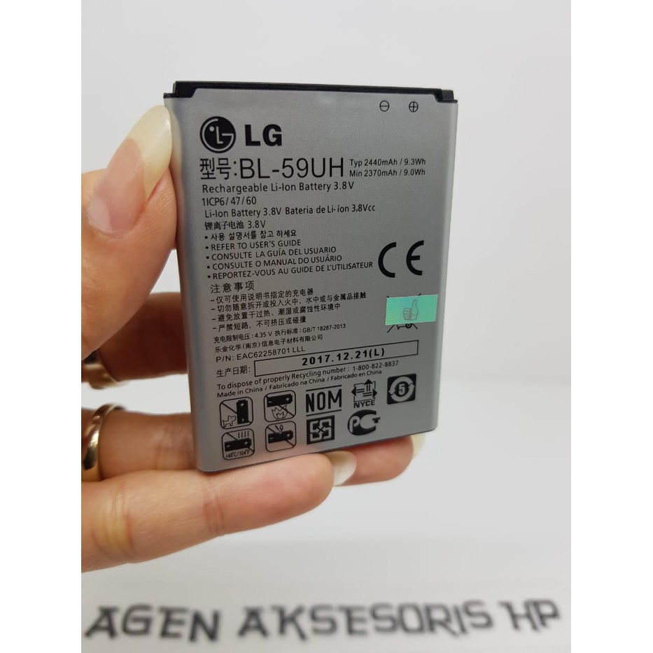 Super Murah Baterai LG G2 Mini Batre LG BL-59UH BL59UH D618 D620 ORIGINAL 2440mAh