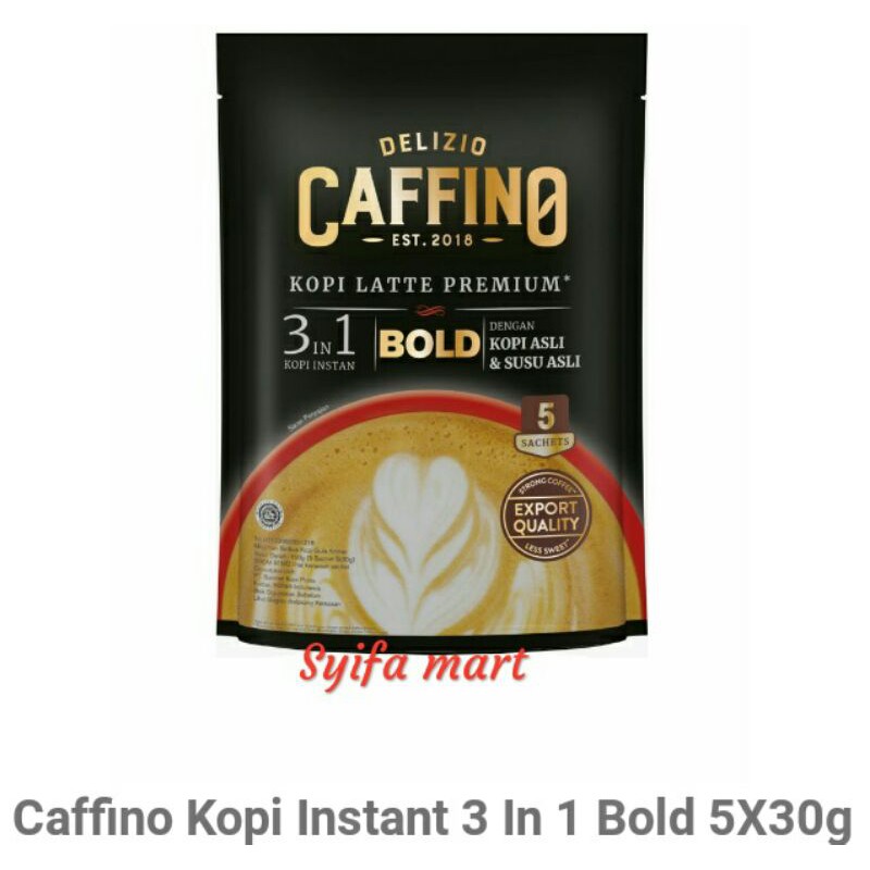 

caffino kopi instant 3 in bold 5X30g