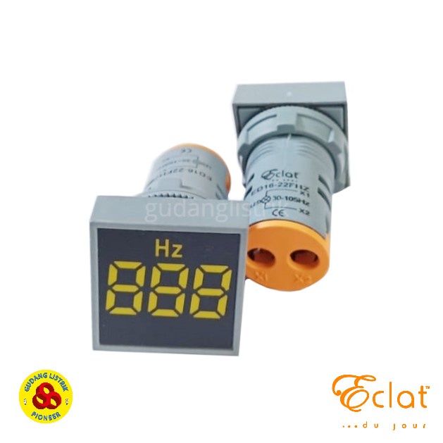 Pilot Lamp LED Hz Meter 22mm 30-105Hz Square Panel Frequency Indicator