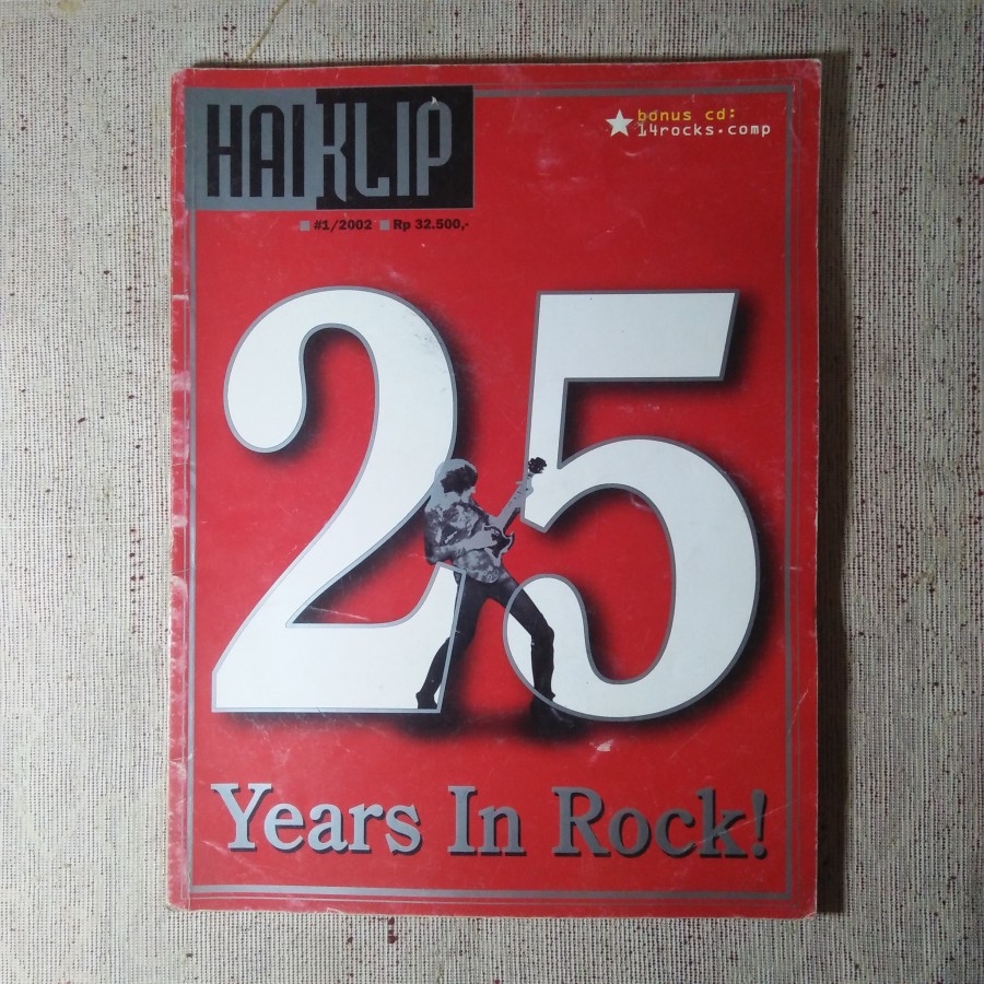 Majalah Hai Klip 25 Years In Rock The Beatles, Slank, GnR, dll