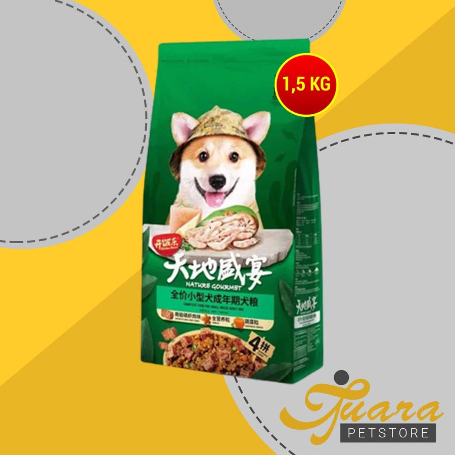 Kitchen Flavor Small Breed Dog Food Dry Adult Makanan Anjing 1.5 KG