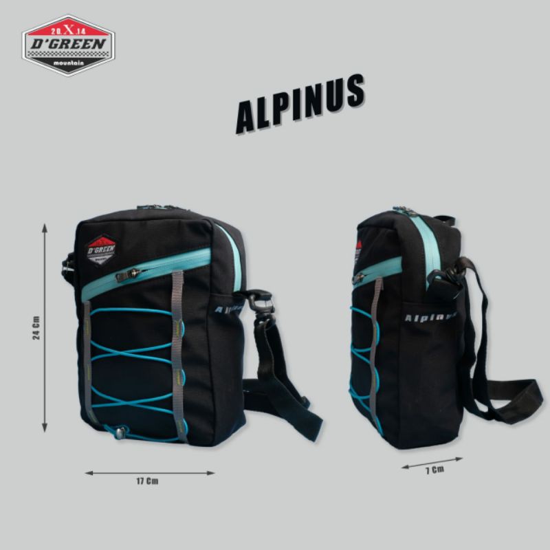 Tas Slempang Waterproof Alpinus D'green