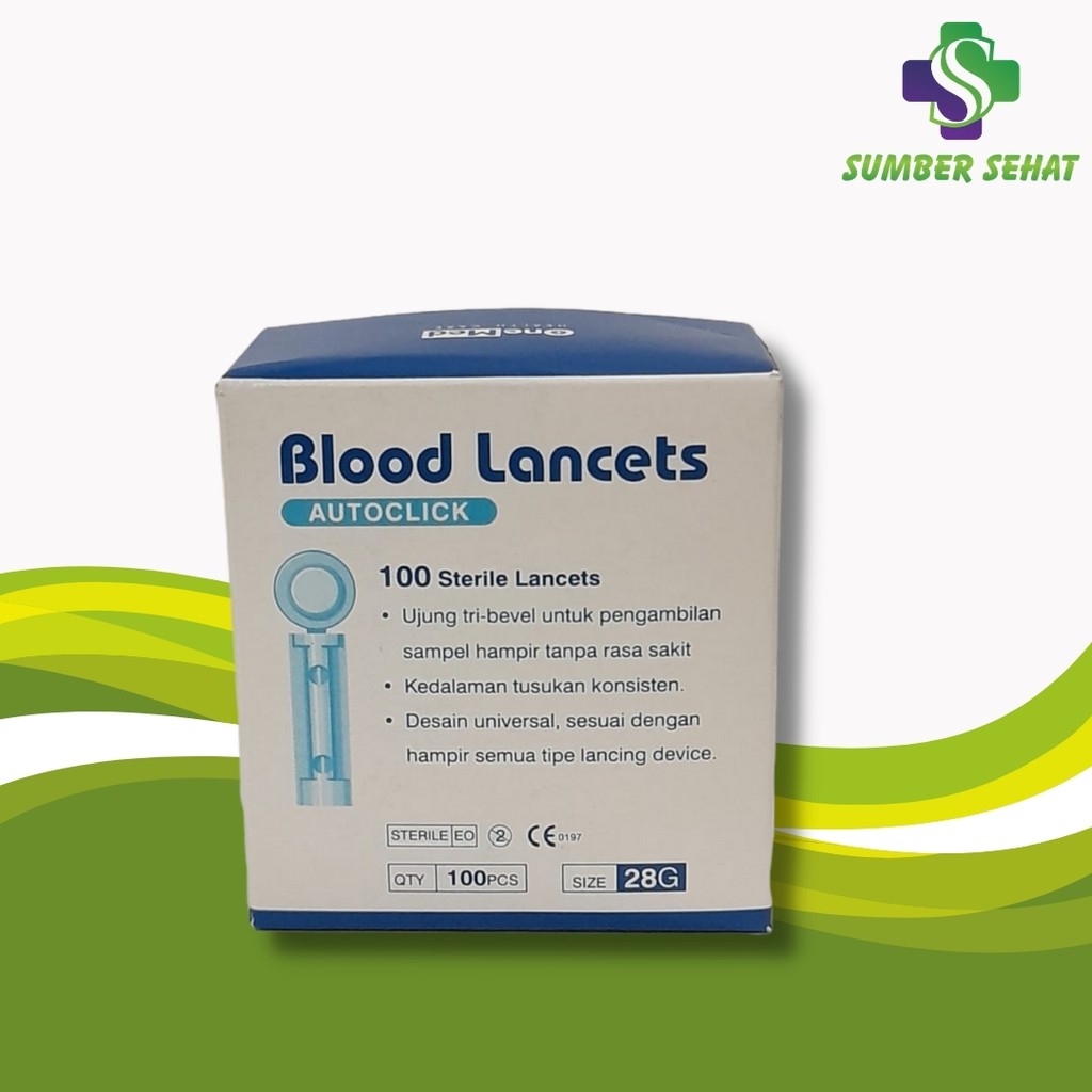 BLOOD LANCET SIZE 28G (ONEMED) BOX