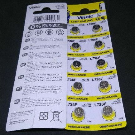 Baterai Batre termometer MC-343 L 736 / Battery MC-246 AG3 / l736c LR41