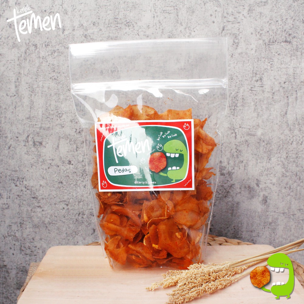 

Keripik Singkong Rasa Pedas 250gr Ala Keripik Temen