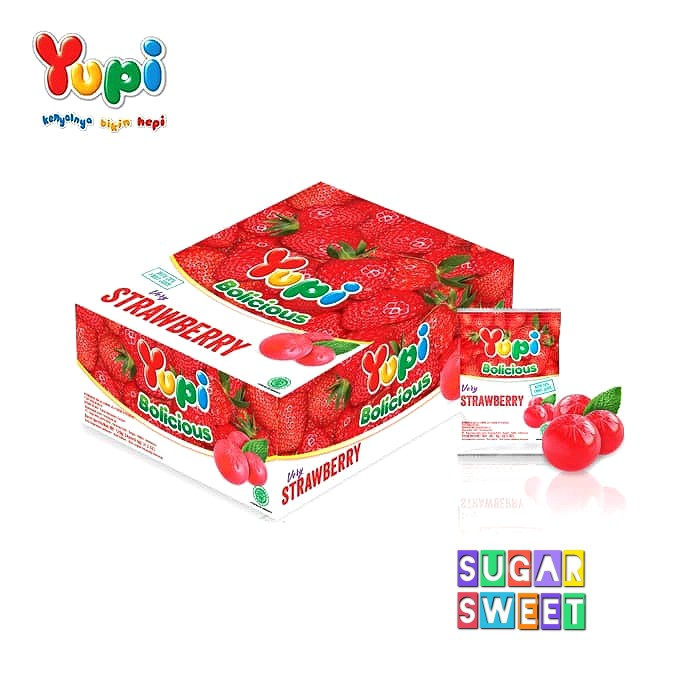 

Permen Yupi Bolicious Strawberry Box