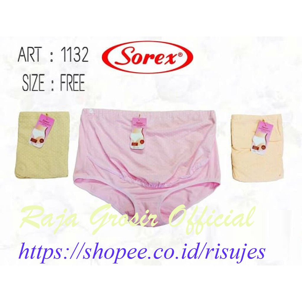 Grosir Eceran CD Ibu Hamil Model Maxi Sorex 1132 / Celana Dalam Maternity Panty Polkadot Sorex 1132