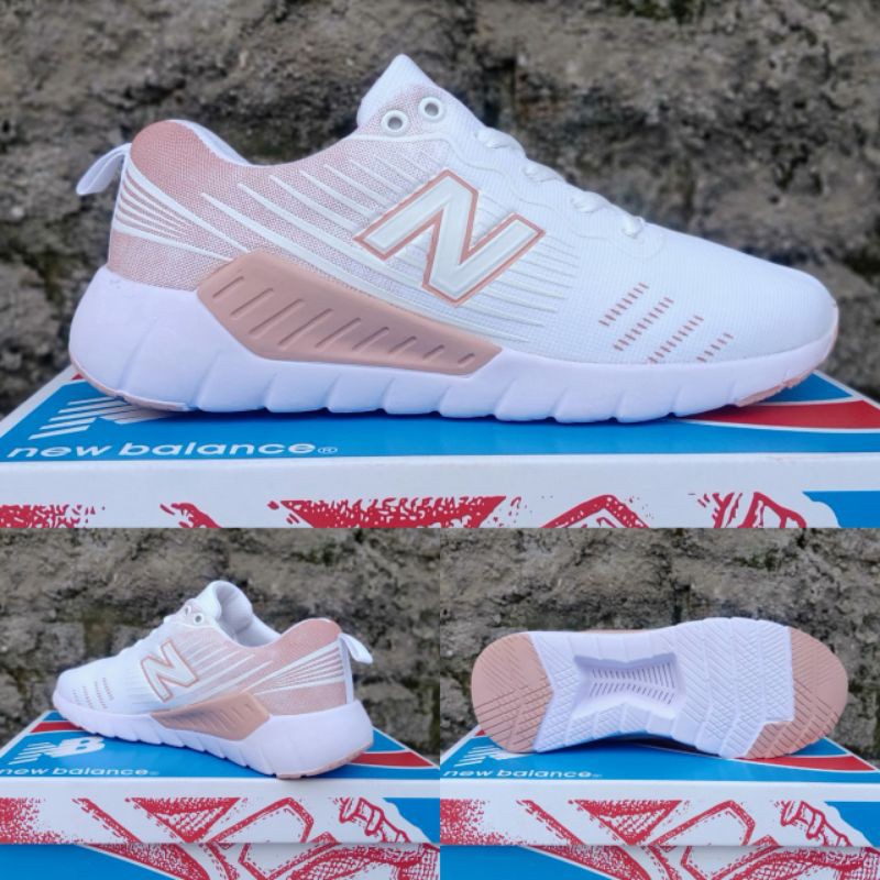 LARIS Sepatu Putih Peach Wanita Grade Original Sport Ringan Olahraga Senam Zumba Erobik Gym Fitnes