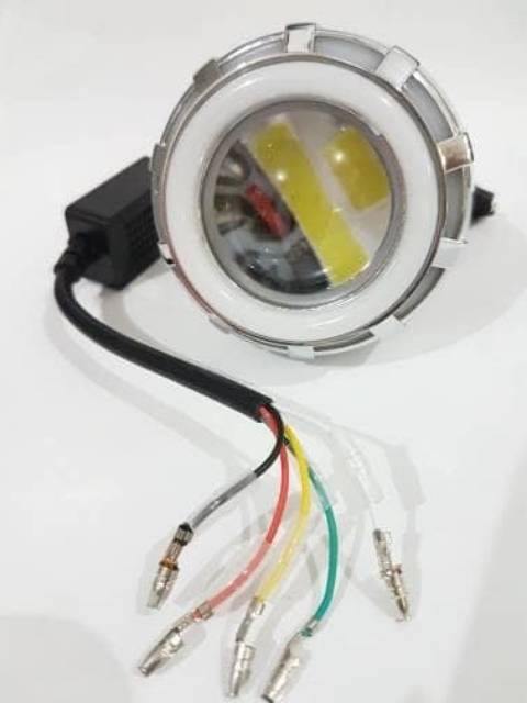 Lampu Led Projie High Low Running Projector Motor Mobil Jauh Dekat 5 Kabel Double Ae De