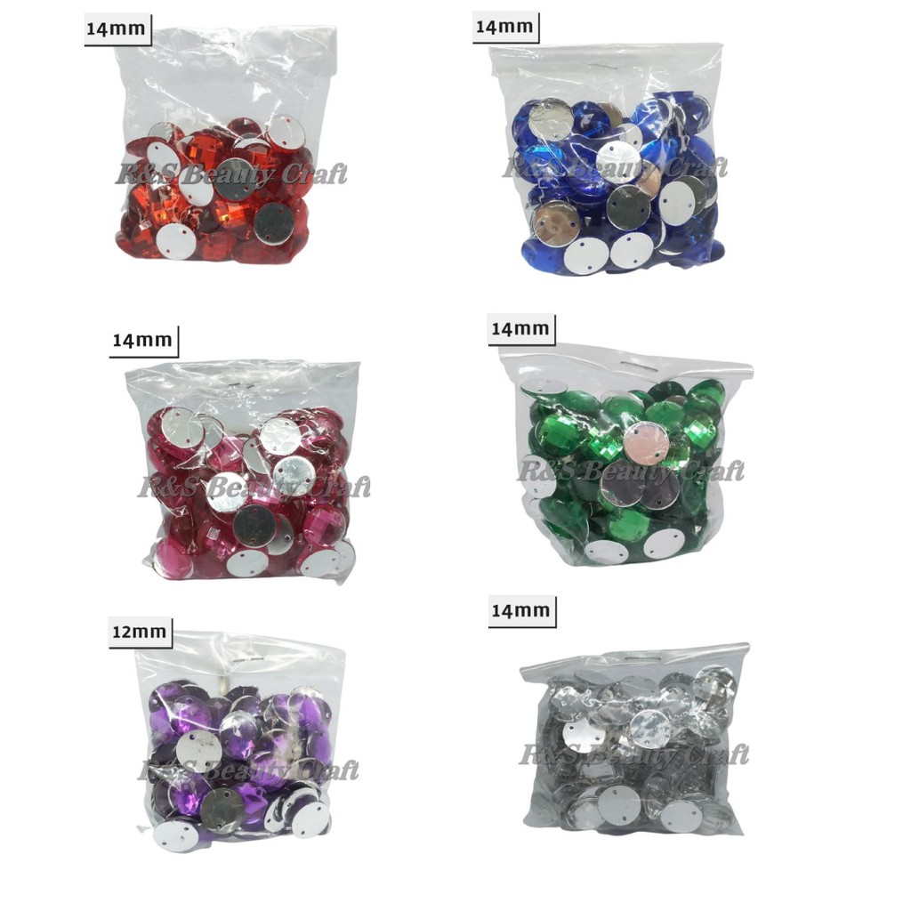 mote belah diamond bulat mutiara belah setengah diamond uk 14mm,12mm isi 100pcs