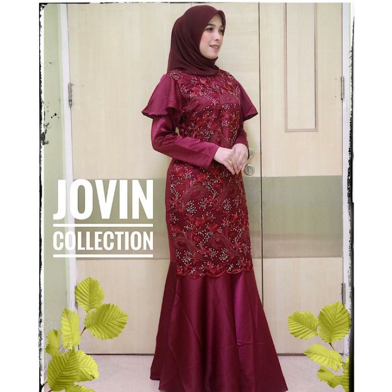 [ REALPICT] GAMIS DUYUNG KOMBINASI SATIN FULL FURING/ ORIGIONAL