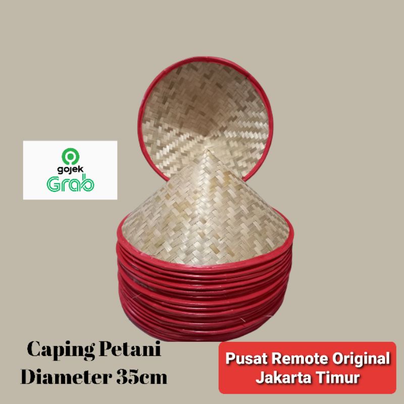 CAPING BAMBU VIETNAM TOPI PETANI LUKIS ANAK 35cm