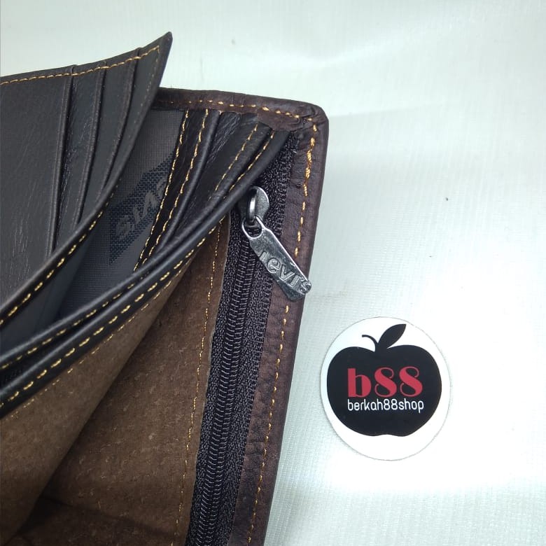 Dompet Kulit Levis 8055 / Dompet Pria Lipat  / Dompet Kulit Asli / Dompet Pria