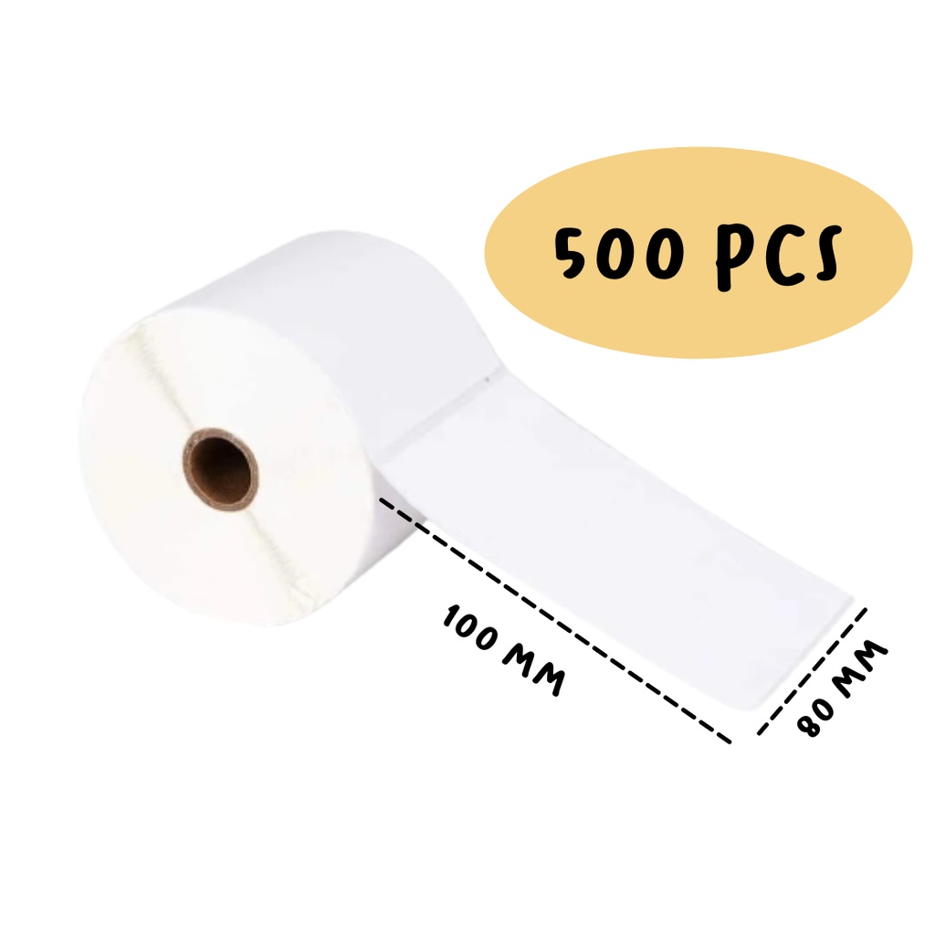 Kertas Label Barcode 80x100mm - Stiker Label Thermal 80mm - 500 PCS