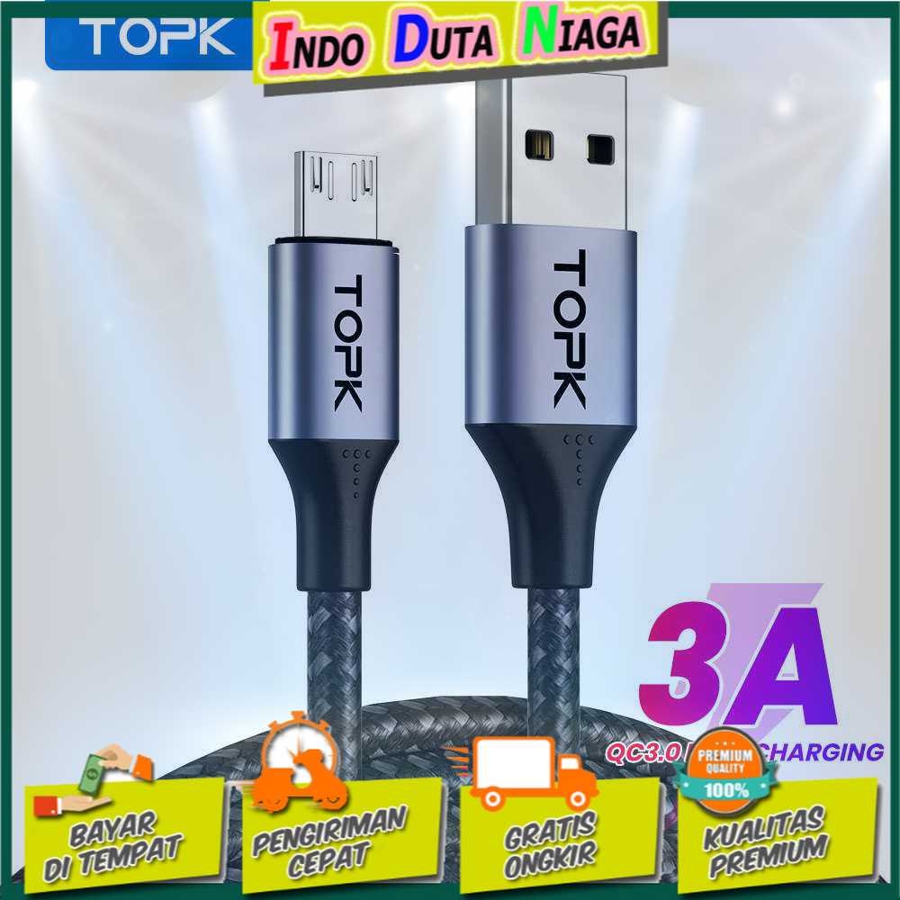 IDN TECH - TOPK Kabel Charger Fast Charging 3A 1 Meter - AN10