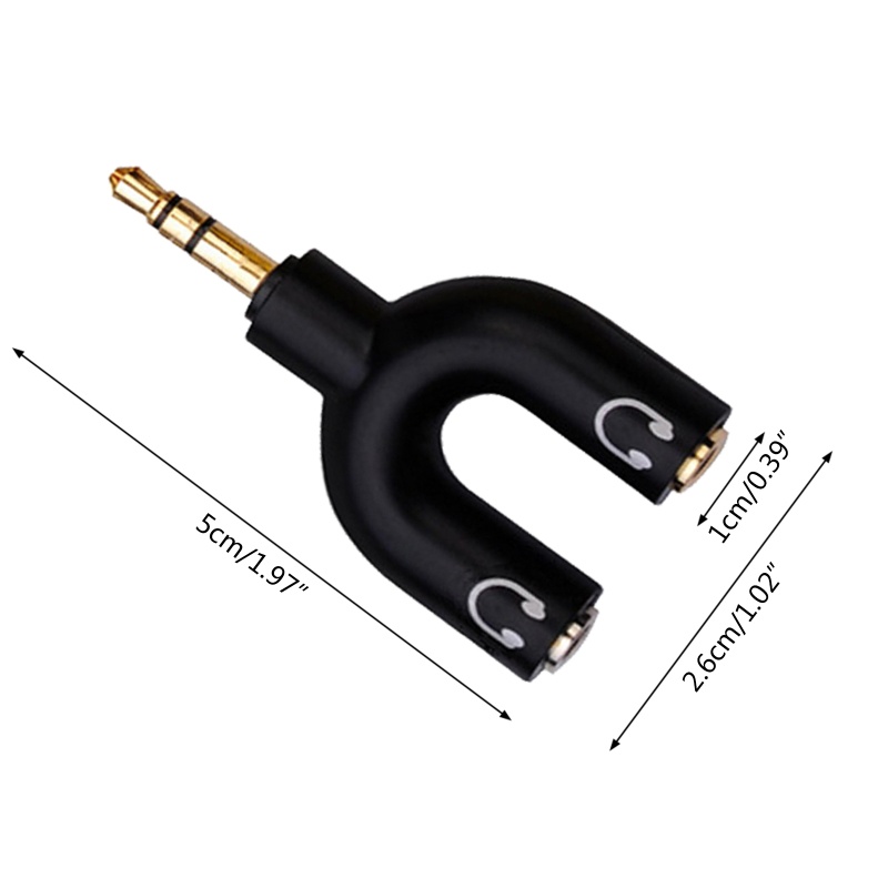 Adaptor Headphone btsg 1kabel Adapter split Y Male to 2female Untuk Kabel Aux 3.5mm Dual Nyaman 1sampai2jalur