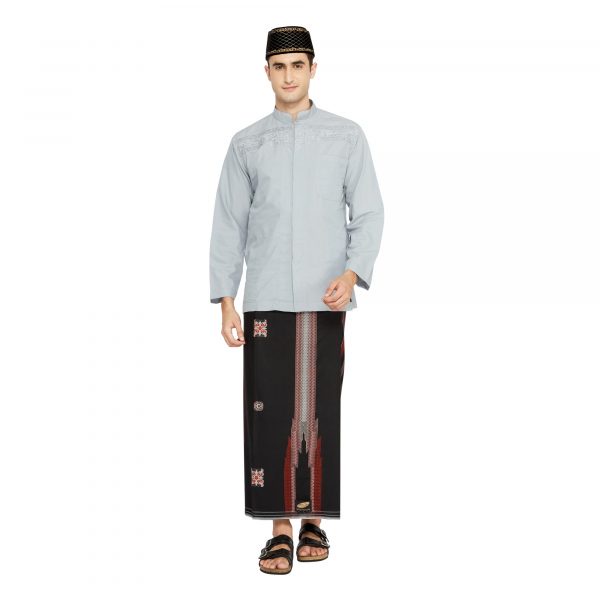 Sarung ATLAS Super Premium 955 Songket Kreasi Persia Hitam Merah